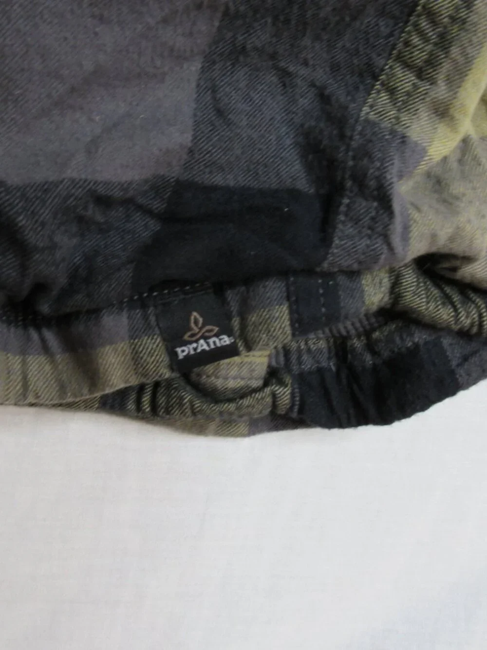 Prana Plaid Flannel ASYLUM Lined Pajama Lounge Pants Men's L Large